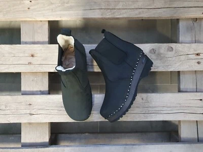 Шведские сабо ботинки Troentorp Rockwell Shearl черный нубук размер USWwomen 6/EU 36 - Изображение 1 из 4