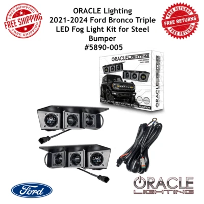 Kit de luces antiniebla LED proyector triple alto Oracle Lighting para Ford Bronco 2021-24 Foto 1 de 4