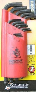 Juego de llaves hexagonales métricas con extremo de bola Bondhus - Imagen 1 de 1