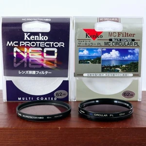 🌸[MINT] Kenko MC Protector Neo / MC Circular PL 62mm Lens Filter From Japan - Picture 1 of 20