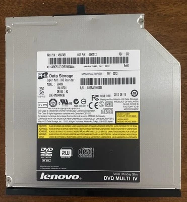 Lenovo DVD 8X SATA Brenner Ultrabay Slim Drive III, IV 9,5mm | P/N 0A65626 - Bild 1 von 4