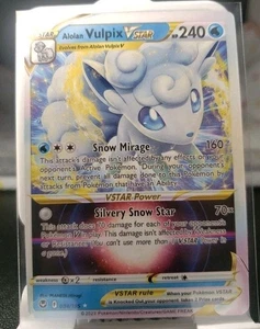 Alolan Vulpix VSTAR 034/195 Silver Tempest Ultra Rare Holo Karte NM Zustand - Bild 1 von 2