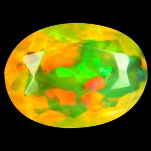 1.66 ct Lovely Oval (11 x 8 mm) Un-Heated Ethiopia Rainbow Opal Loose Gemstone - Picture 1 of 2