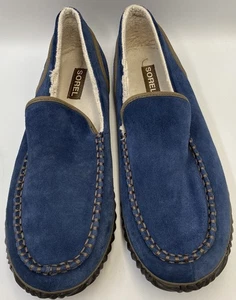 Zapatillas de gamuza para hombre Sorel Dude sin usar, en caja, azul talla 12, suela dura - Imagen 1 de 9