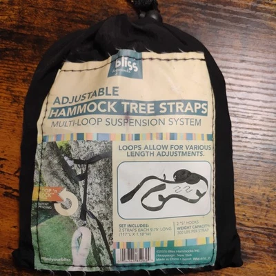 Bliss Hammocks Adjustable Hammock Tree Straps Multi-Loop Suspension New - Image 1 of 2