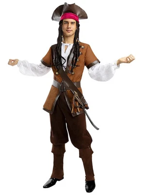 Verfluchter Karibik Pirat Kostüm für Männer - Captain Jack macht sich bereit zum - Bild 1 von 4