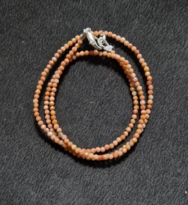 Handmade Natural Rhodonite Necklace Pink Gemstone Beads handcrafted jewelry - Picture 1 of 7