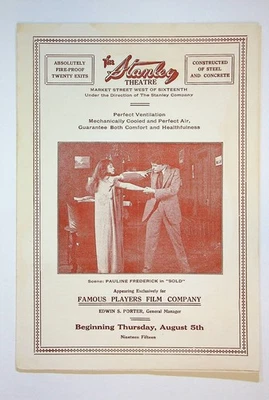 Stanley Theatre News Vol. 1 #20 VG/FN 5.0 1915 - Image 1 of 3