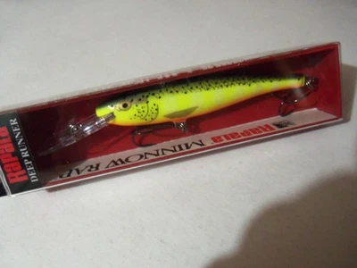 1 señuelo de rap Rapala Minnow MR9 Hot Steel HS NUEVO EN PAQUETE Foto 1 de 4