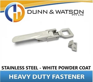 White Stainless Steel Heavy Duty Over Center Fastener (Lock Latch handle) - Picture 1 of 6