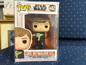Funko Pop Star Wars - Luke Skywalker mit Grogu, Bobble-Head #482, Neu Originalverpackt - Bild 1 von 5