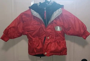 Vintage 2T Sesamstraße durchgehender Reißverschluss und Knopf gefütterter Mantel super schön - Bild 1 von 4