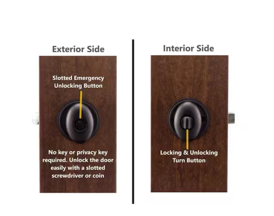 Copper Creek EK2030BC Egg Privacy Door Knob