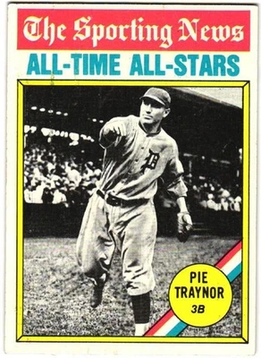 1976 Topps - The Sporting News AllTime All-Stars Pie Traynor #343 - EX - Image 1 of 2