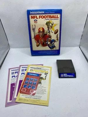 NFL Football Intellivision Video Game 1979 Complete in Box CIB Tested Overlays - Image 1 of 2