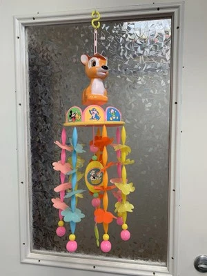 Винтажный Disney Bambi Baby Mobile Целлулоид Япония Редкий Висячий - Изображение 1 из 4