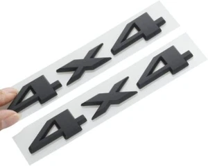 2 pegatinas de coche insignia de emblemas traseros 3D 4x4 aptas para 1500 2500 3500 negro mate - Imagen 1 de 3