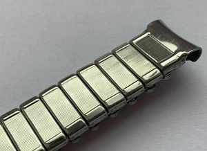 12 MM VINTAGE STAINLESS STEEL CROWN WATCH BAND STRETCH USA NEW OLD STOCK - Picture 1 of 10