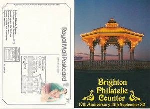 (02680) Brighton Philatelic Counter GB Postcard Cover SEPR35 10 years 1982 - Picture 1 of 1