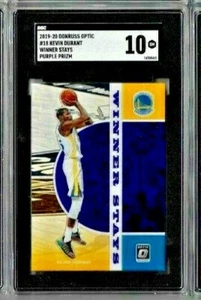 2019-20 Donruss Optic Kevin Durant Winner Stays Purple Prizm SGC 10 - Picture 1 of 2