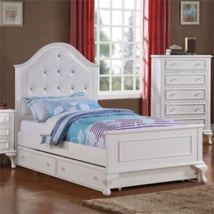 Picket House Furnishings Jenna Twin Bed with Trundle in White - Picture 1 of 4