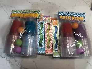 2 Ultimate Beer Pong Sets Party Game Cups & Extra Multi-Colored Ping Pong Balls - Picture 1 of 7