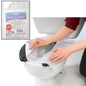 10 Biodegradable Disposable Paper Toilet Seat Covers Travel Sanitary - Picture 1 of 1