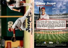 Tommy Joseph 2017 Stadium Club Baseball Card 167 Philadelphia Phillies