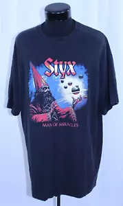 T-shirt maglietta vintage Styx World Tour 2XL concerto uomo dei miracoli band mago 2001 - Foto 1 di 19