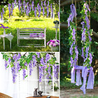 10x7ft Artificial Wisteria Vine Garland Foliage Plant Trailing Flower Home Decor