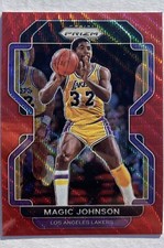 Magic Johnson 2021 Panini Prizm Ruby Wave #248