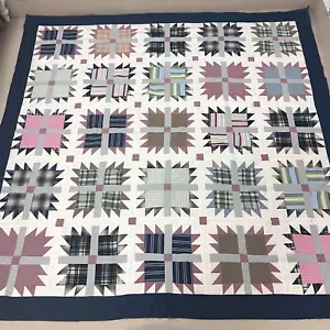 Handarbeit Weihnachten Golden Peaks Baumwollstoff Patchwork Quilt Top/Topper 86x86" - Bild 1 von 4