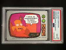 1990 Topps Simpsons #6 - I Have an Announcement to Make - PSA 8