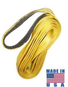 12" x 26' Recovery Tow Strap Eye & Eye 2-ply Crane Pull Lifting Web Sling USA - Picture 1 of 1
