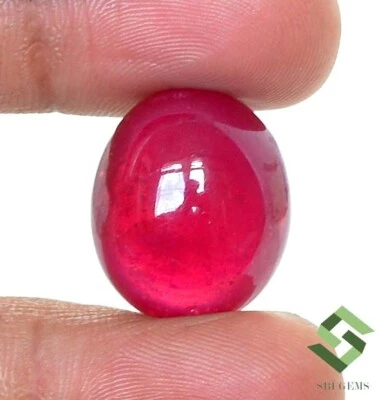 21x18 mm Natural Ruby Oval Cabochon 39.74 CTS Mozambique Loose Gemstone GF - Image 1 of 4