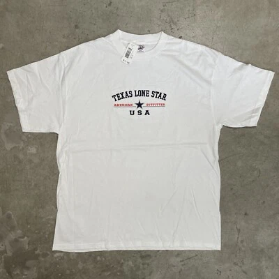 Camiseta Blanca Vintage Años 2000 Texas Lone Star EE. UU. American Outfitter Talla XL Foto 1 de 4