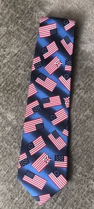 Parquet American Flag Neck Tie - Picture 1 of 4