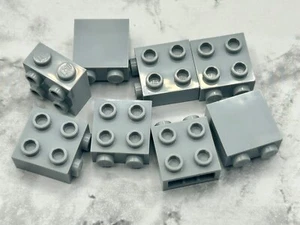 Lego Parts (8) ~ Light Bluish Gray Brick 1 x 2 x 1 2/3 Studs on Side No 22885 - Picture 1 of 1