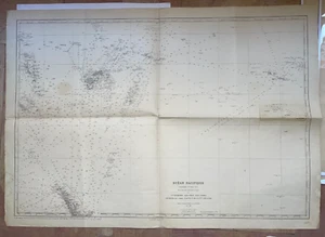 NEW ZEALAND FIDJI NEW HEBRIDES SAMOA 1899 (1937) VERY LARGE SEA CHART - Picture 1 of 10