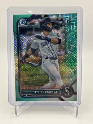 Victor Labrada Chrome 1st Mojo Aqua Refractor #/225 - 2022 Topps Bowman - Image 1 of 2