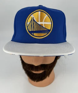 Adidas Golden State Warriors NBA Adult Unisex Blue Light Grey Snapback Hat Cap - Picture 1 of 8