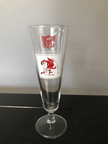 Rare 1964 Vintage NFL Hickok Pilsner Glass St Louis Cardinals MAN CAVE Cover