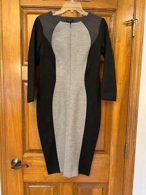 Escada Stunning Gray Sheath Wool Blend Dress NWOT Size EU 38 (US 8) - Image 1 of 4