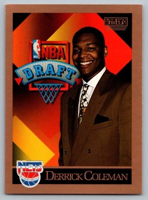 1990-91 SkyBox #362 Derrick Coleman RC New Jersey Nets Free S&H - Image 1 of 2