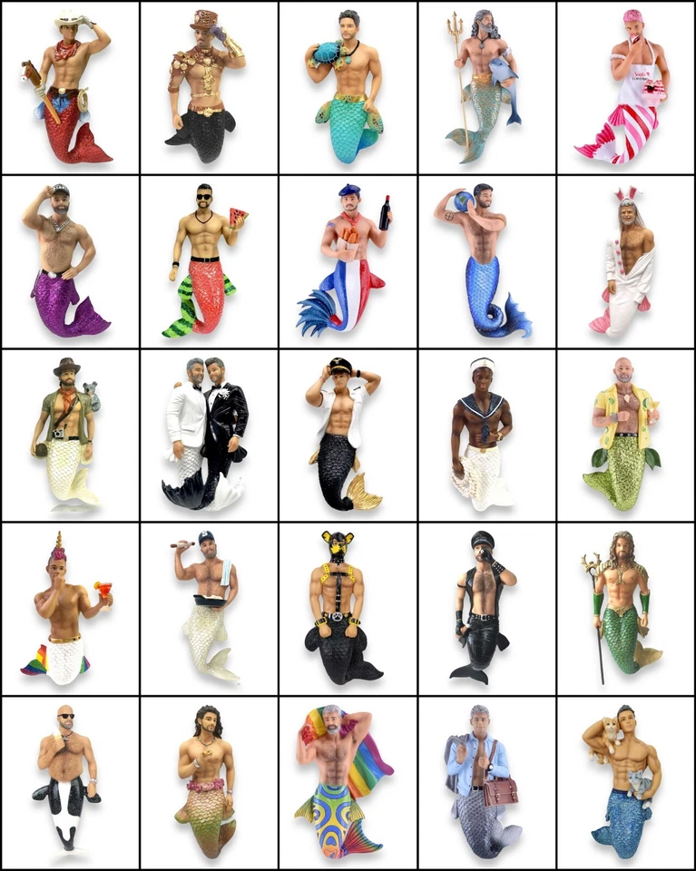 December Diamonds Merman Merman Rainbow, Steampunk, Baker, Wedding, Gay - Image 1 of 1