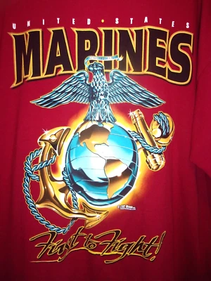CAMISETA MARINES FIRST TO FIGHT ROJA GRÁFICA XL DE EE. UU. Foto 1 de 4