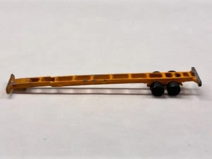 Metal Semi Truck Intermodal Container Trailer Yellow N-Scale Fast Shipping - Picture 1 of 4