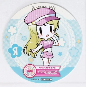 Love Live! × GiGO Collab Cafe Untersetzer Karte Eli Ayase 2013 Mini Charakter Version - Bild 1 von 4