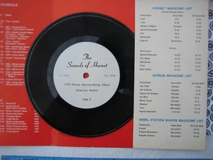 1970 American Motors AMC Hornet Merchanising Guide and Vinyl 45rpm Complete - Picture 1 of 24