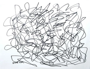 Lutka Pink - Drawing Original - Felt - Zig Zag 47 - Picture 1 of 2